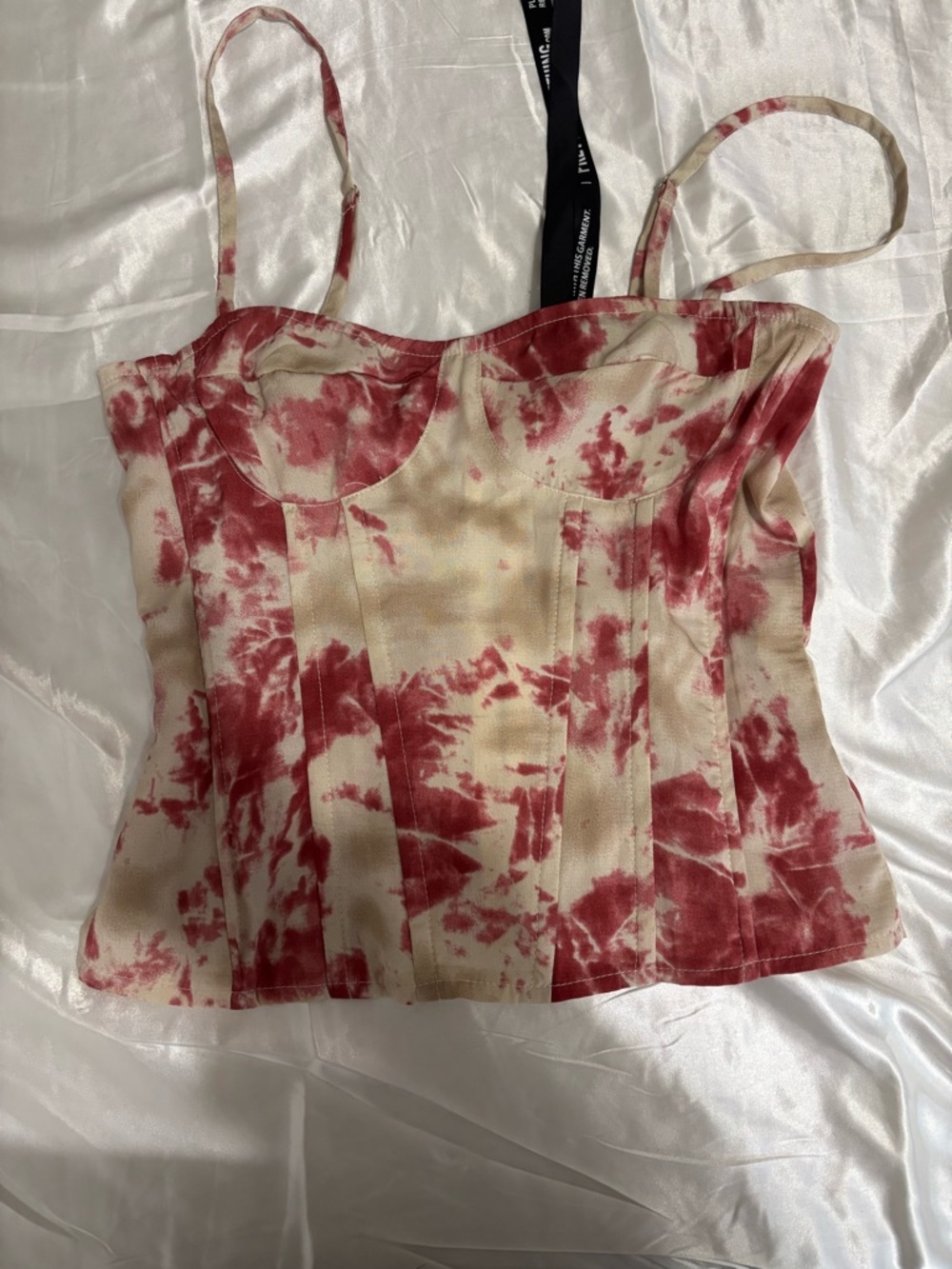 PrettyLittleThingTie-Dye Bustier Camisole